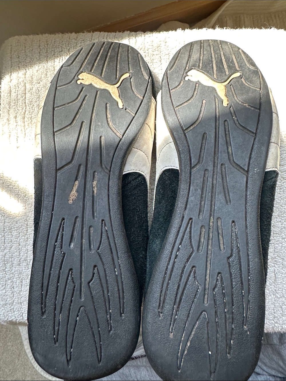 Puma Black Suede Sneakers with White Stripe - Picture 5 of 6